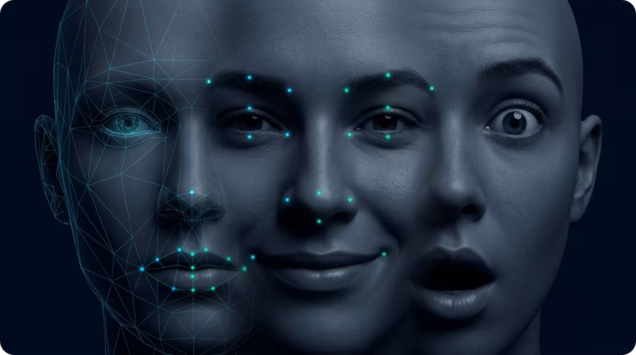 3D human facial expression controls
