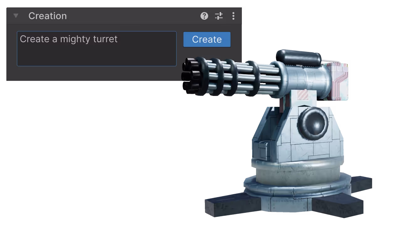 Mighty turret 3D asset