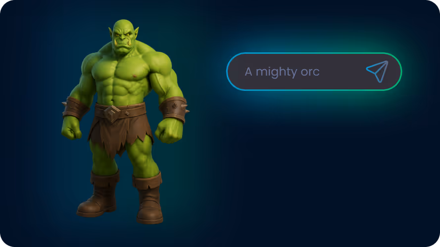 Orc 3D model generated from a text prompt