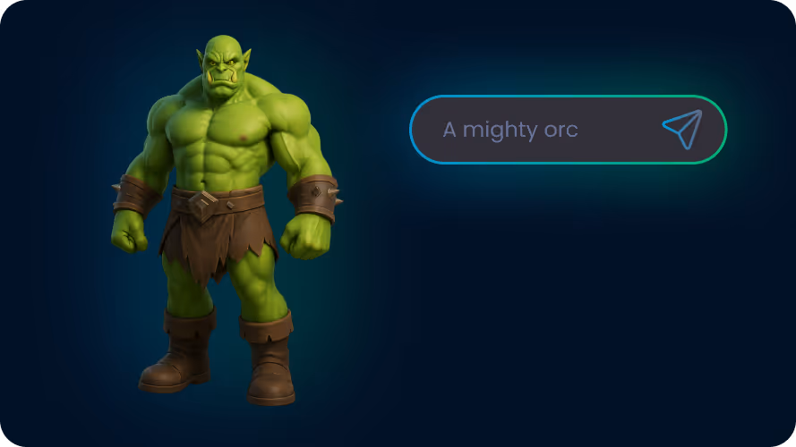 Orc character generated from a text prompt