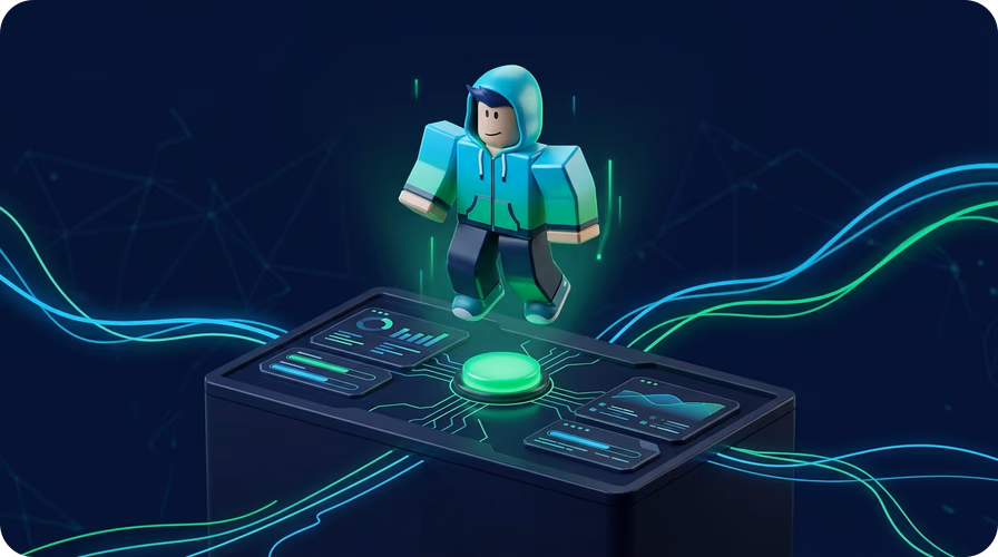 Roblox avatar ready for export to GLB